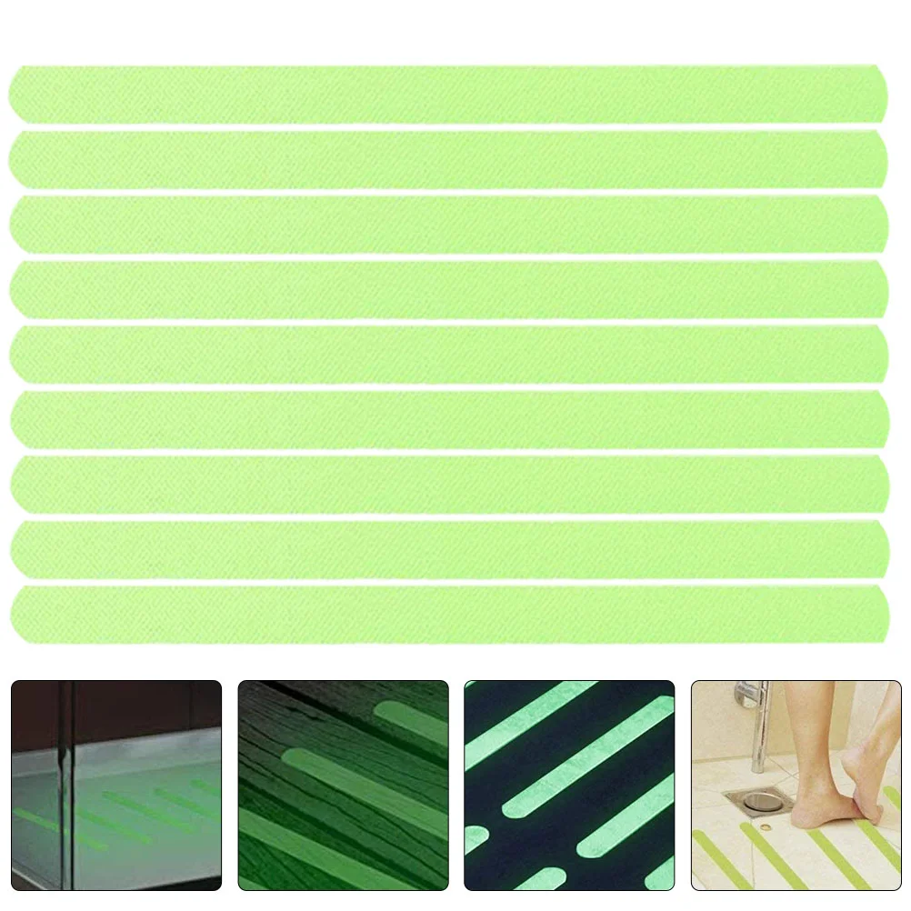 

24 Pcs Anti-slip Stickers Nail Luminous Safety Tape Warning Fluorescence Anti-skid Stair Treads Peva Reflective Grips Strips