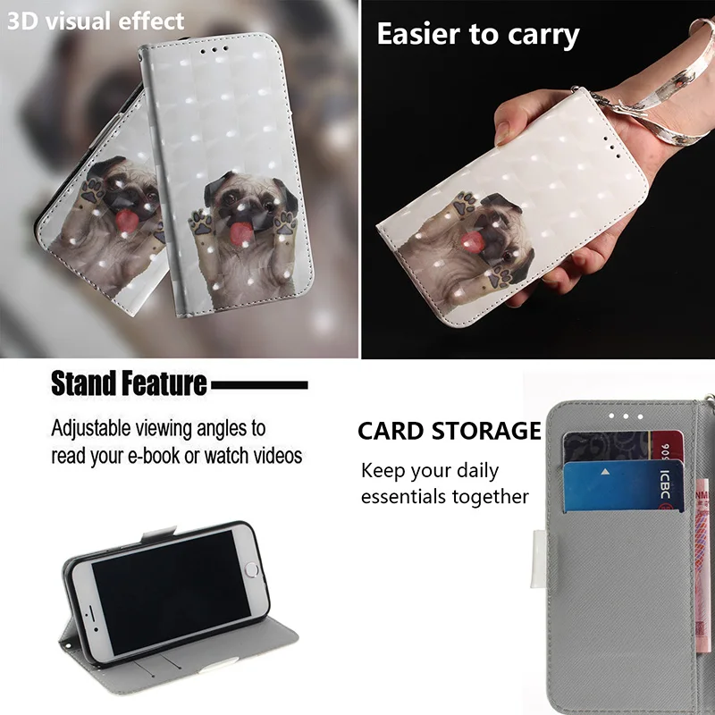 Painted Flip Leather Magnetic Phone Case