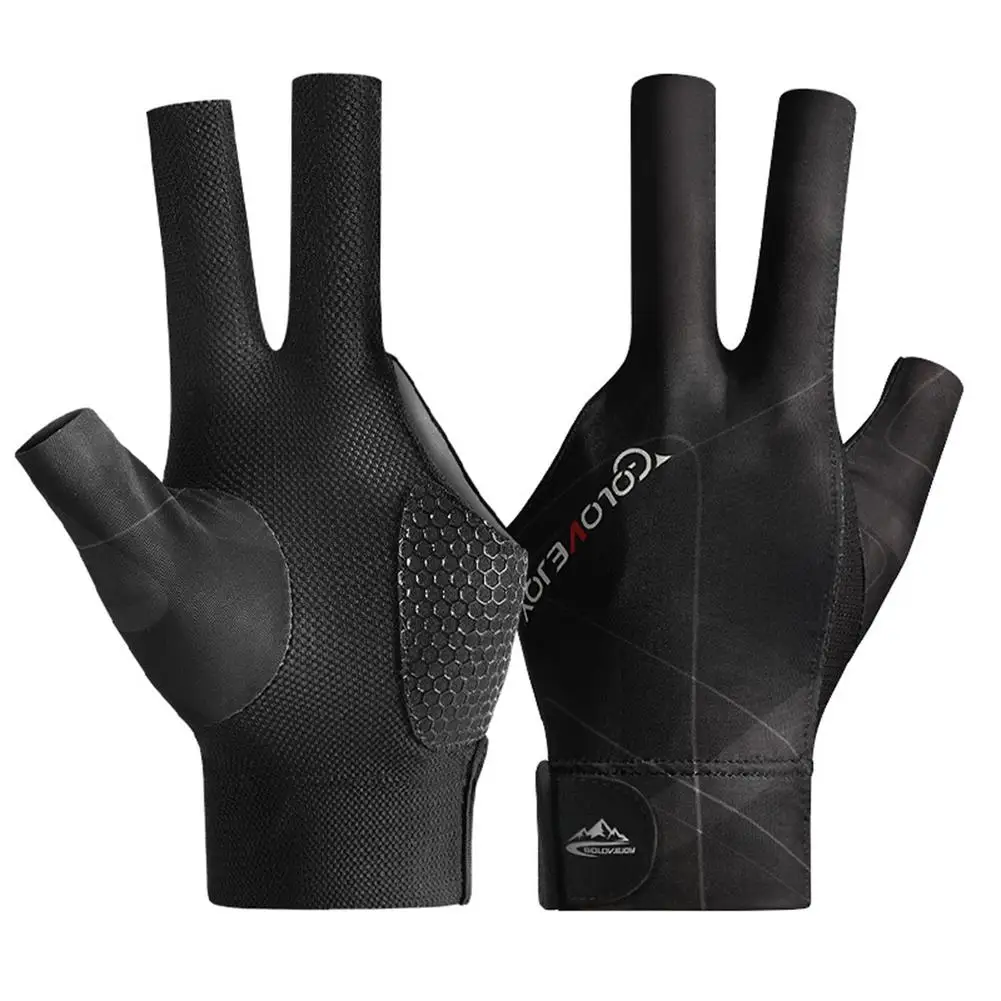 Professional Snooker Billiard Glove Breathable Non-slip Wear-resistant Split-finger Elasticity Billiard Training Glove Accessory boodun 1024 anti slip breathable half finger cycling gloves shock absorbed road bike gloves finger padded cycling accessory green xl