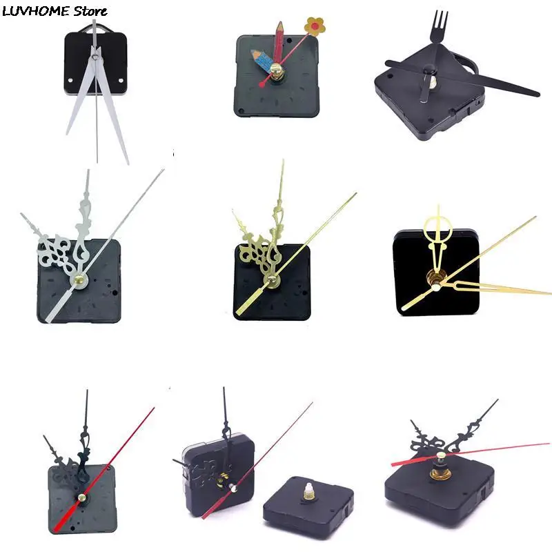 DIY Clock Mechanism Movement Silent large wall Clock Quartz Movement Mechanism Black and Red Hands Repair Tool Set Home Decor wall clock clock repair parts