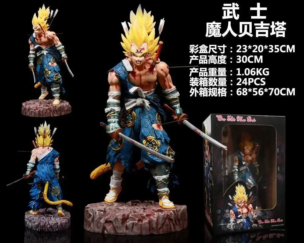 thumbnail image 1 of Figuras de anime de Dragon Ball Gk Samurai Goku Gohan Broly Vegeta Buu Freezer Shahru en postura de pie Colección Modelo Adornos Juguetes, 1 of 5
