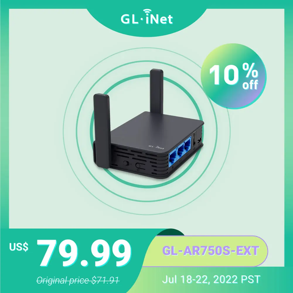 AR750S Gigabit Reise AC Router (Schiefer) 750Mbps Dual Band Wi