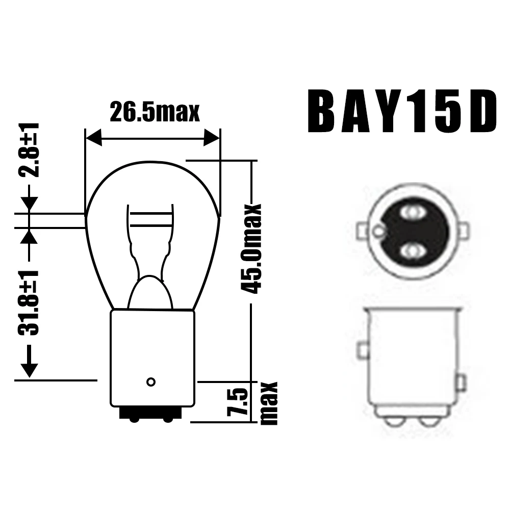 10PCS 1157  극ũ  BAY15D LED ȸ ȣ  ü Ŀ     