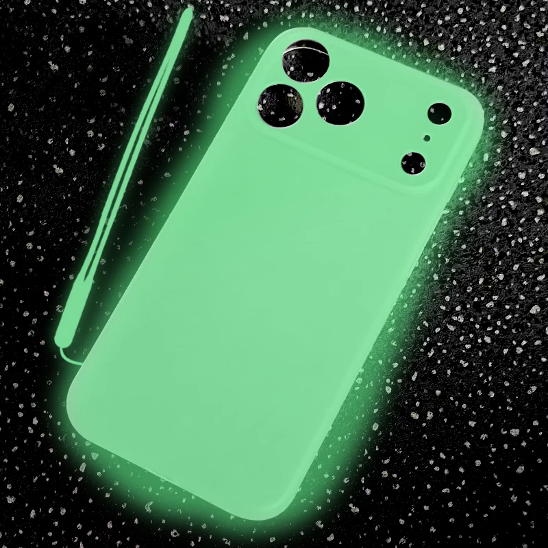 Luxury Night Light Luminous Clear Phone Case with Transparent Back Cover