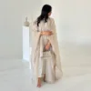 2026 Eid Mubarak ouvert Abaya femmes Robe musulmane Khimar Jilbab Kebaya caftan Robe Ramadan robes avec Hijab Kimono Islam vêtements