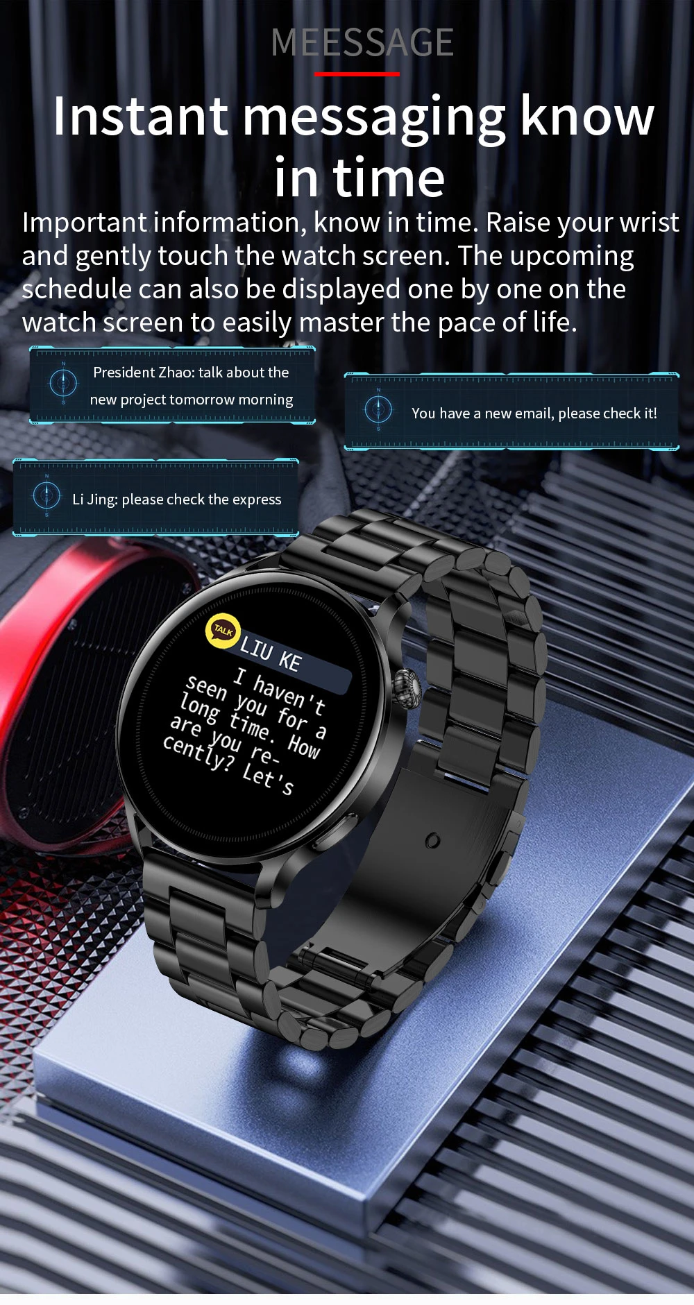 2022 New Smart watch Men Full touch Screen Sports fitness watch Bluetooth is Suitable For Android ios Bluetooth Call Smart watch
