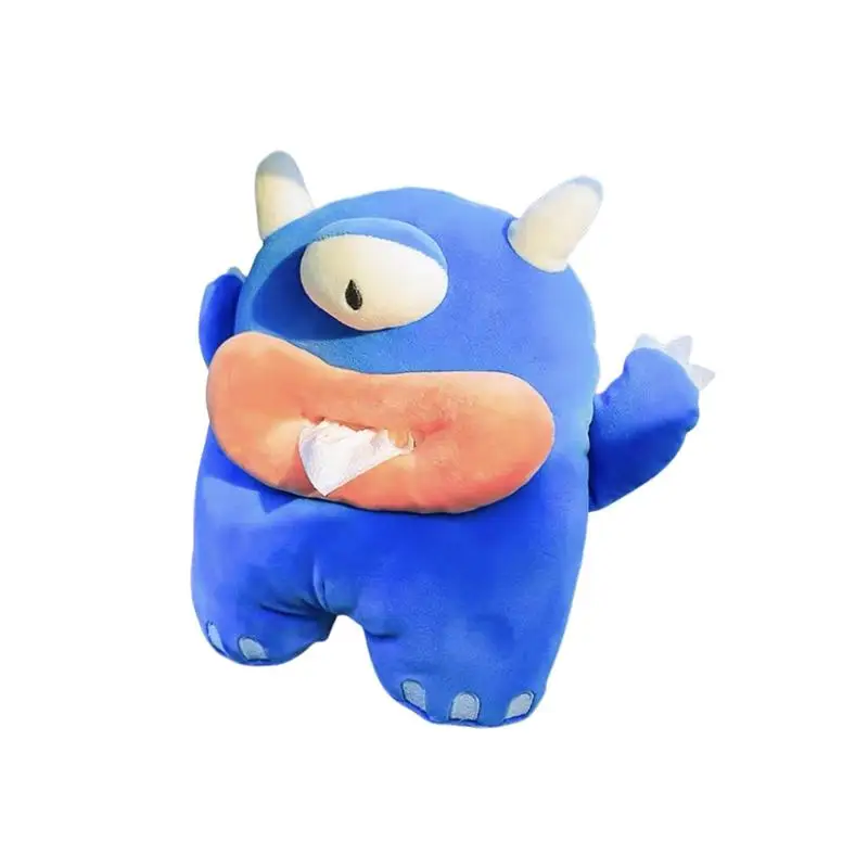 

Cute Car Napkin Box Creative Plush Toy Style Tissue Holder Cartoon Car Tissue Box Frog Sausage Mouth Napkin Paper Storage Organi