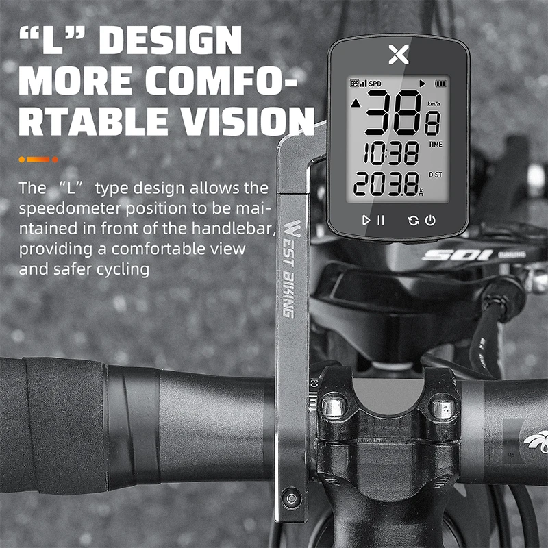 WEST BIKING Bicycle Computer Light Dual Mount Garmin XOSS Bryton