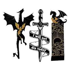 Dragon Bookmark Gold Dragon Bookmark With Sun And Clouds Book Decorations Book Accessories For Book Lovers Friends Families And