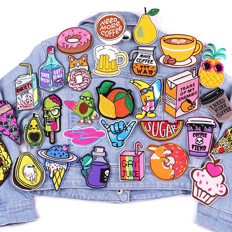 LANGFON 12pcs Cartoon Embroidered Iron-On Patches - Pink Animal Theme For DIY Repair & Decoration - View #9