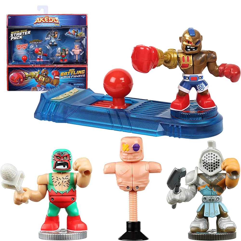 

2022 New Akedo Ultimate Arcade Warriors Starter Pack Mini Battling Action Figures Ready Legendary Punch Attack Boy Kids Toy Gift
