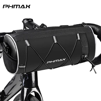 PHMAX Borsa da bici Borsa da manubrio portatile Multifunzionale di grande capacità per borsa da tubo per telaio da strada MTB Borse a tracolla Accessori per bici