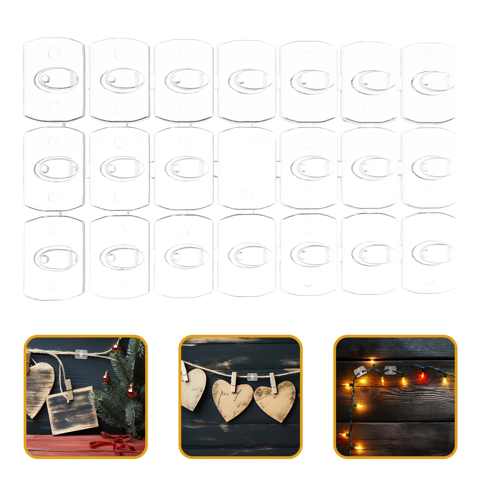 20 Pcs Light String Fixing Hook Hangers Wall Storage Adhesive Hooks Wall Mount Hooks Magnet Hooks Self Adhesive Wall Hooks Christmas Light Clips for Small