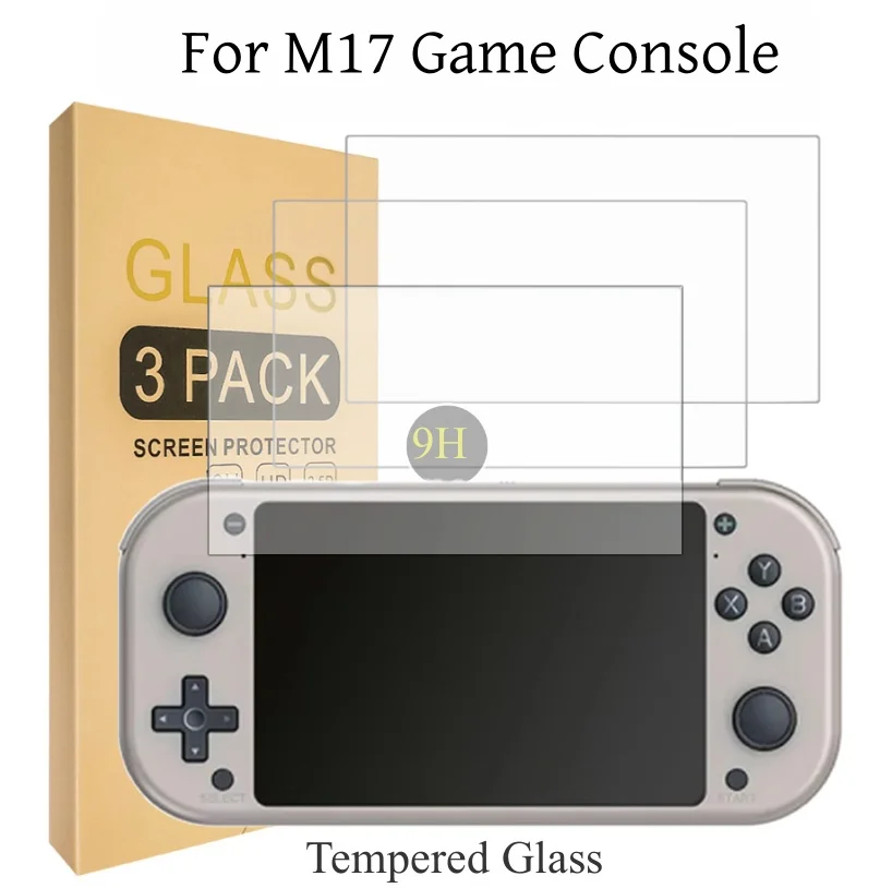 BOYHOM M17 Game Console Tempered Glass Screen Protector Films Games Player M17 9H HD Tempered Glass Film Accessories Gift