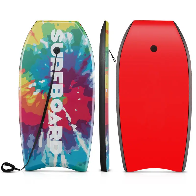 Lightweight Body Board Boogie Board with EPS Core XPE Deck HDPE Bottom Multicolor1-S