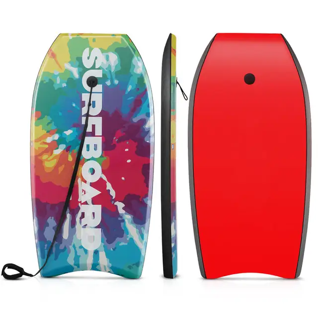 Lightweight Body Board Boogie Board with EPS Core XPE Deck HDPE Bottom Multicolor1-S