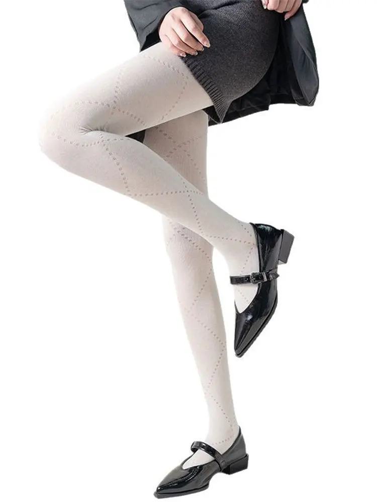Diamant-Gittermuster, braune Strumpfhosen für Damen, sexy Kaffee, dünne Strumpfhosen, Strümpfe – Detail 1