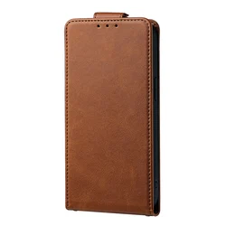 Premium Magnetic Leather Flip Wallet Case with Card Slots - Universal Fit Cover - Galaxy A27 (Brown)