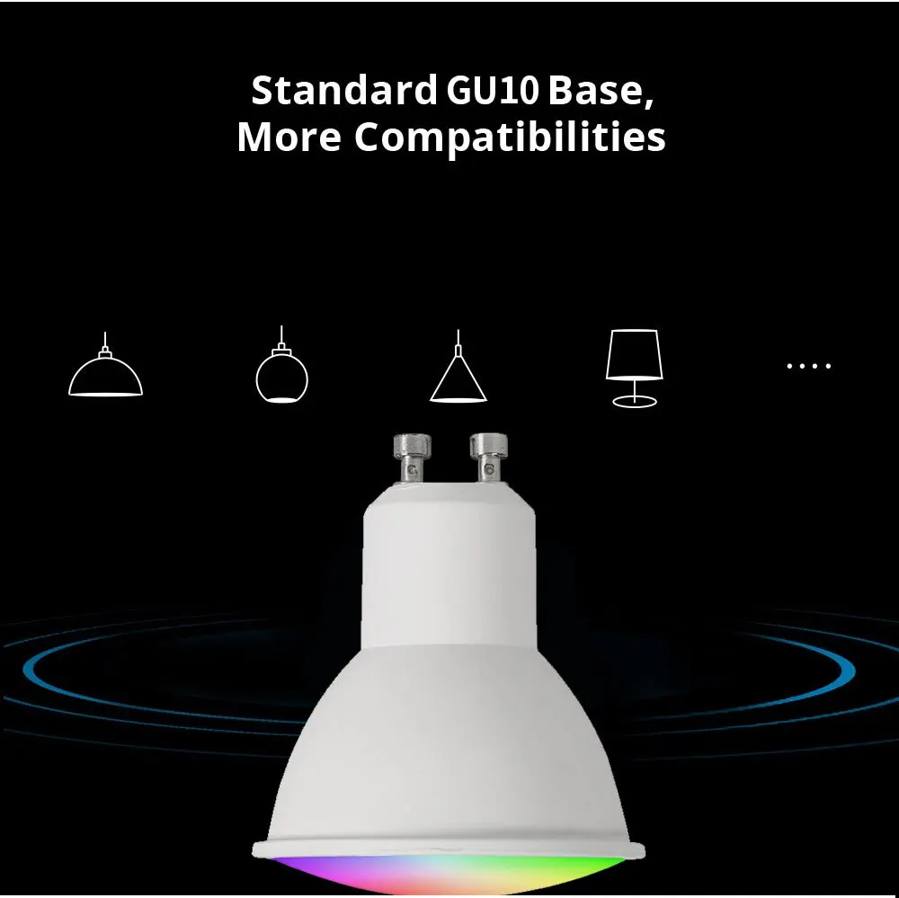 GU10 WiFi Smart LED Bulb RGB CW White 5W Dimmable Lamps EWelink APP Control Ligh