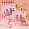 Cute Bear Lipstick Hydrating Lip Glow Oil Moisturizing Lip Gloss Set Makeup Tinted for Lip Care&Dry Lip,Ideal Gift For Festival 1