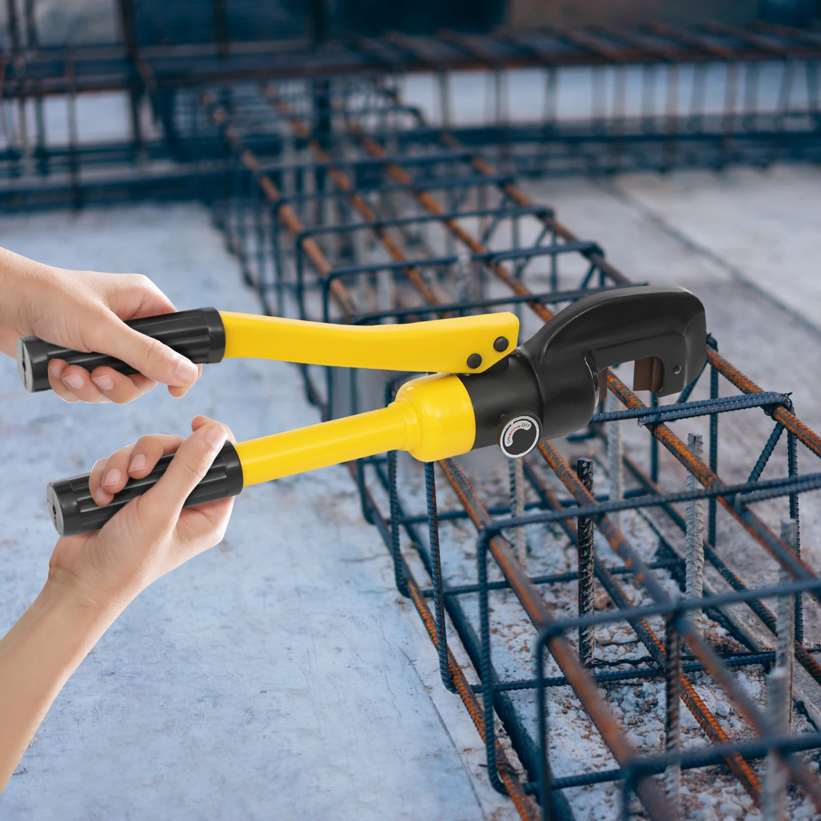 8 Ton Hydraulic Rebar Cutter Hydraulic Clamp Steel Bar Cutting Handheld Cutting Tool 16mm for Metal Chain Steel