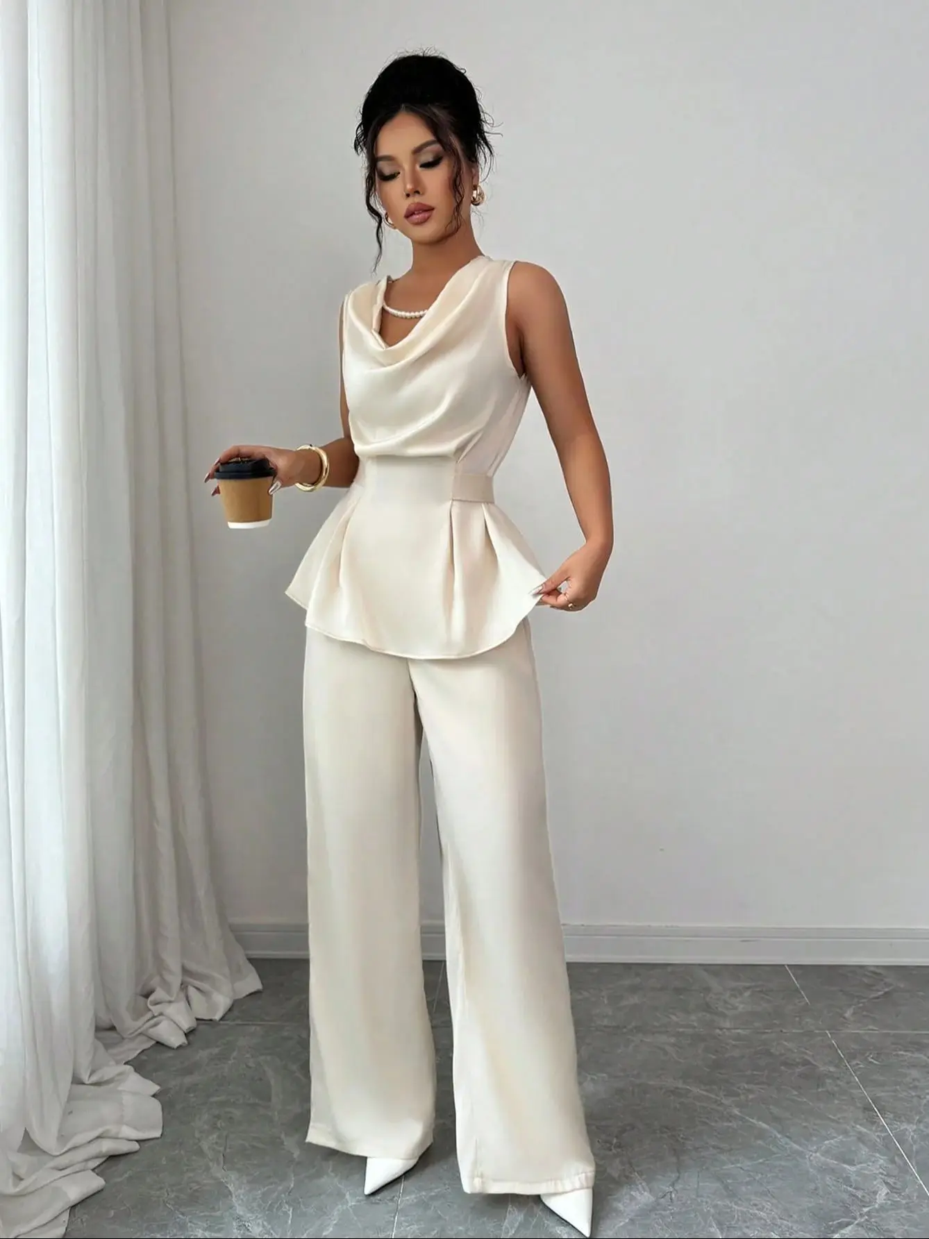 Conjunto Feminino Blusa e Calça Elegante