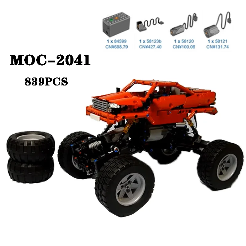 

Building Block MOC-2041 Big Foot Rock Climbing Car Remote Control Electric 839PCS Assembly Parts Adult and Child Player Gift