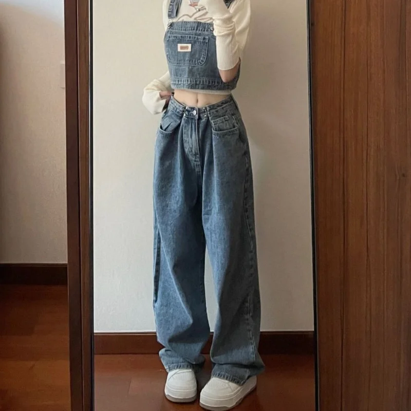 Women's Pants Vintage Denim Newjeans Baggy Jeans Woman High Waist