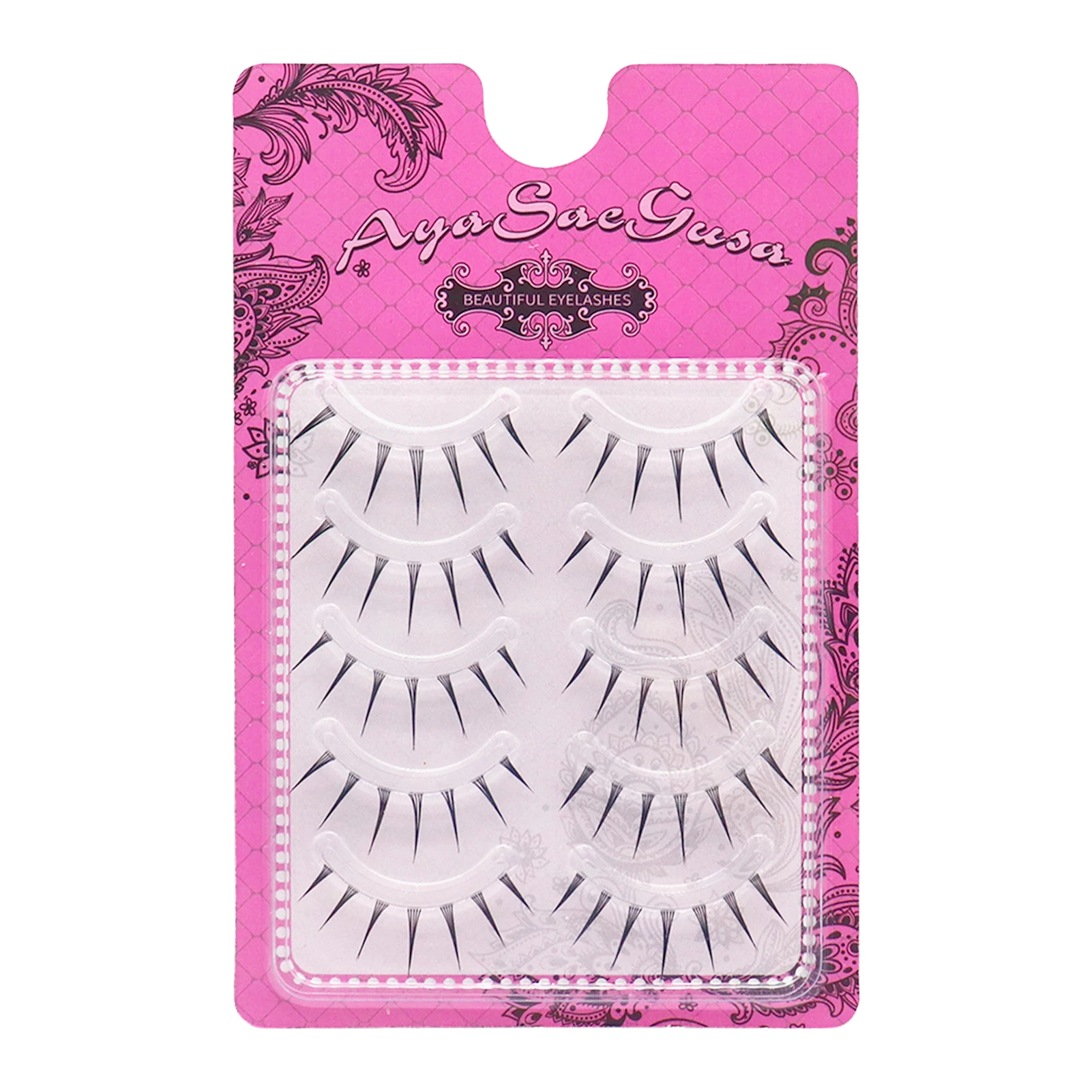Manga-Style Koreanische Make-up Wimpern mit Spiky Wet Look, Natürliche Pure Desire Vollband-Streifenwimpern 9-11mm Gemischt – Detail 5