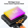Teslong 5 inches IPS Inspection Camera, Dual Lens Borescope, Endoscope Camera with 7 LEDs, 5000mAh, Flashlight, Case, 32GB 3
