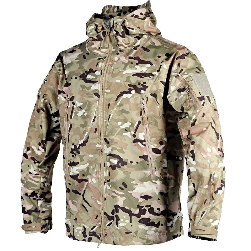 Spring Summer Military Jacket Men Tactical Waterproof Lightweig Camouflage Coat Airsoft Clothing Multicam Windbreakers Jackets 2023 us army cp camouflage multicam military combat t shirt men tactical shirt airsoft paintball camping hunting clothing