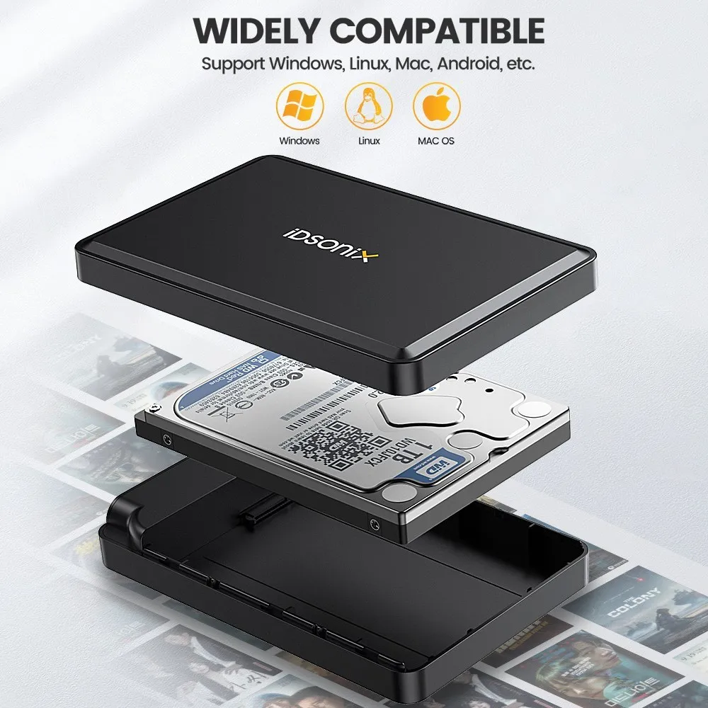 IDsonix 3.5 ġ HDD ̽, SATA SSD ϵ ̺ Ŭ,   ,  ϵ ̺ Ŭ, SATA-USB 3.1 C Ÿ