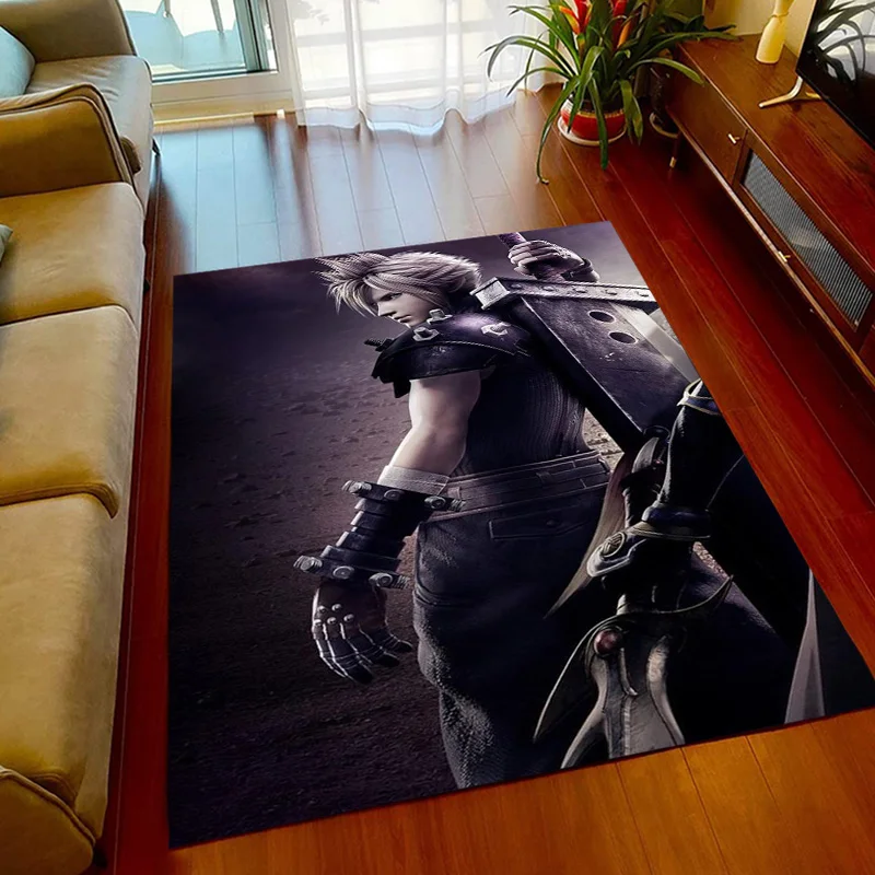 thumbnail image 1 of Final Fantasy Printed Carpet for Living Room Rugs Camping stranger things Picnic Mats Anti-Slip Yoga Mat Fans gift E-sports Rug, 1 of 5