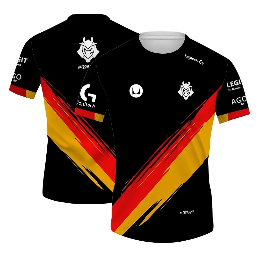 New League of Legends G2 Esports Uniform MSI Jersey T Shirt Game LOL CSGO Men 3D Tops Boys Kids Gift Short Sleeve Tee Tops
