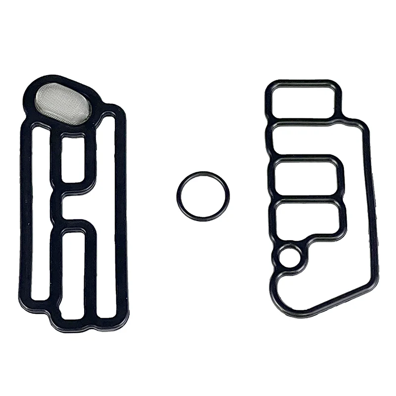 Rubber Gasket Solenoid Valve Filter Gasket 3-piece set For honda Accord Cylinder Head Solenoid Valve Pad Filter Seal Pad