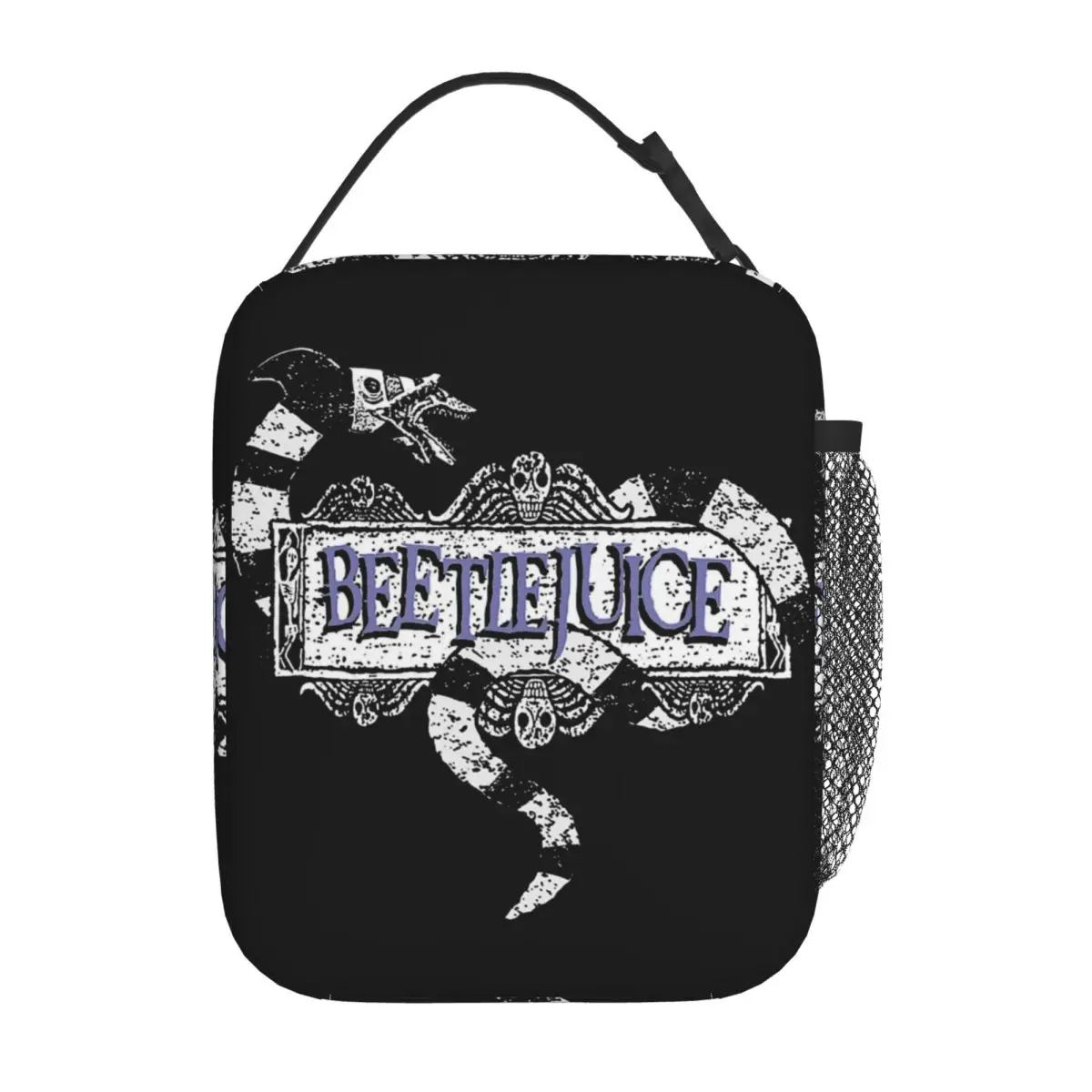 B-Beetlejuice Horror Movie Accessories Insulated Lunch Bag School Halloween Food Box Portable Casual Thermal Cooler Lunch Box