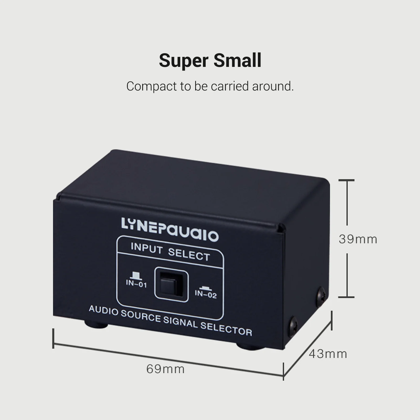 LYNEPAUAIO Audio Switcher 3.5mm 2 in1 Out/ 1 in2 Out A/B Switch Stereo Audio Splitter Box No Distortion 3.5mm Jack for Switching