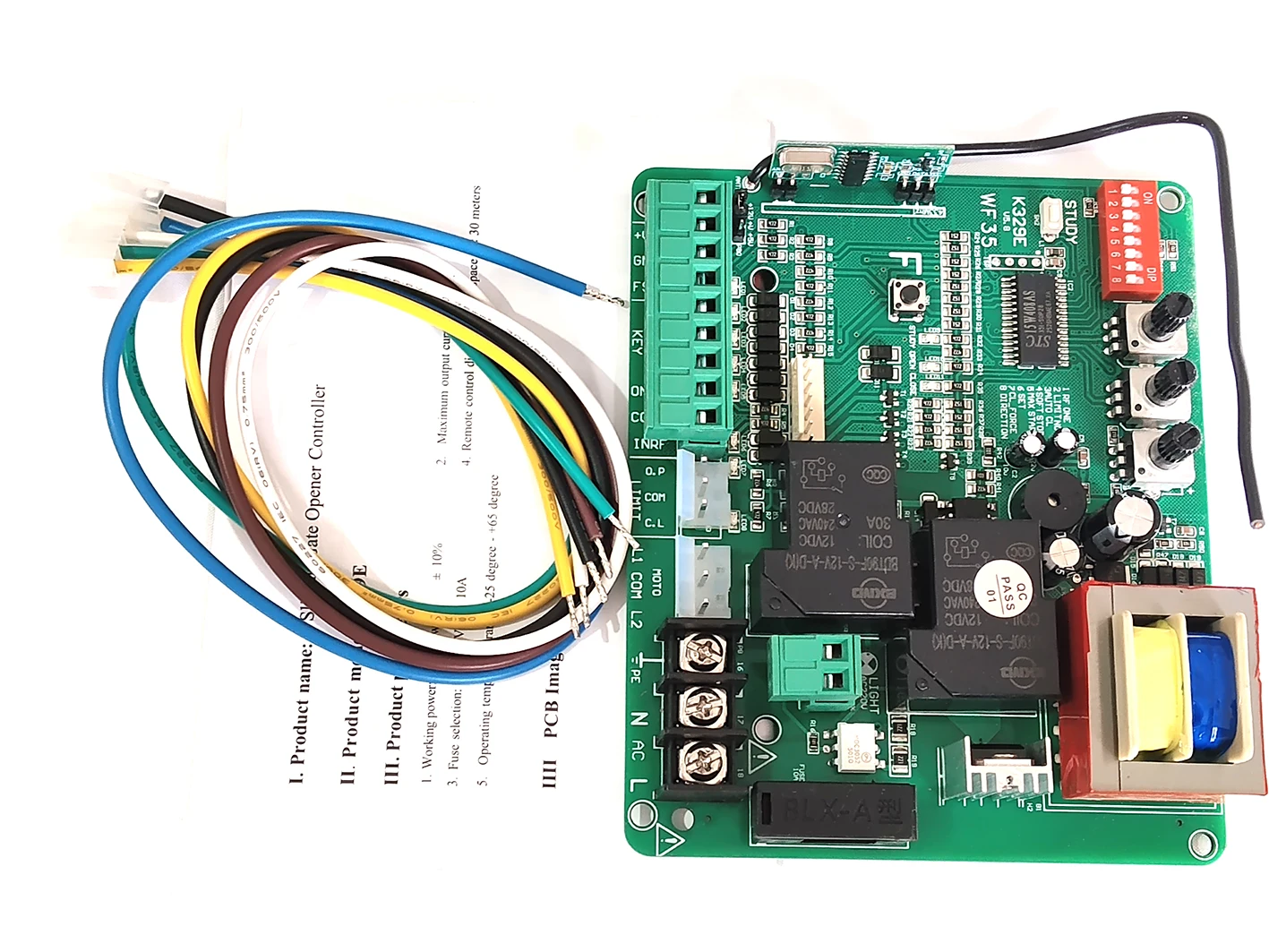 220VAC Wifi 소프트 스타트 NO 슬라이딩 게이트 오프너 모터 회로 기판 카드 컨트롤러 PCB 마더보드 플레이트