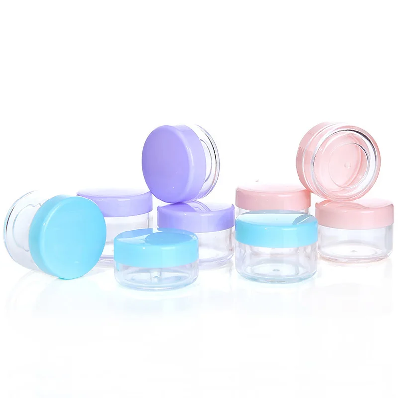 3/5/10PCS Cream Box Cream Bottle Trial Sample Empty Container Make Up Vials Face Sample Pots Gel Box Transparent Bottling