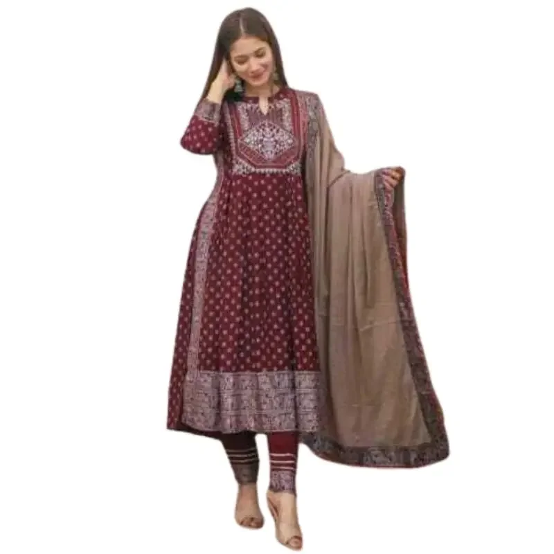

Women Palazzo Kurta Dupatta Salwar Kameez Beautiful Kurti Pent Stitched
