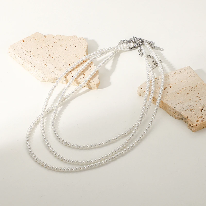 ●RSSC● PEARL BEADS CHAIN MIX NECKLACE - WHITE / unisex MUSINSA | RSSC PEARL BEADS CHAIN MIX NECKLACE - WHITE