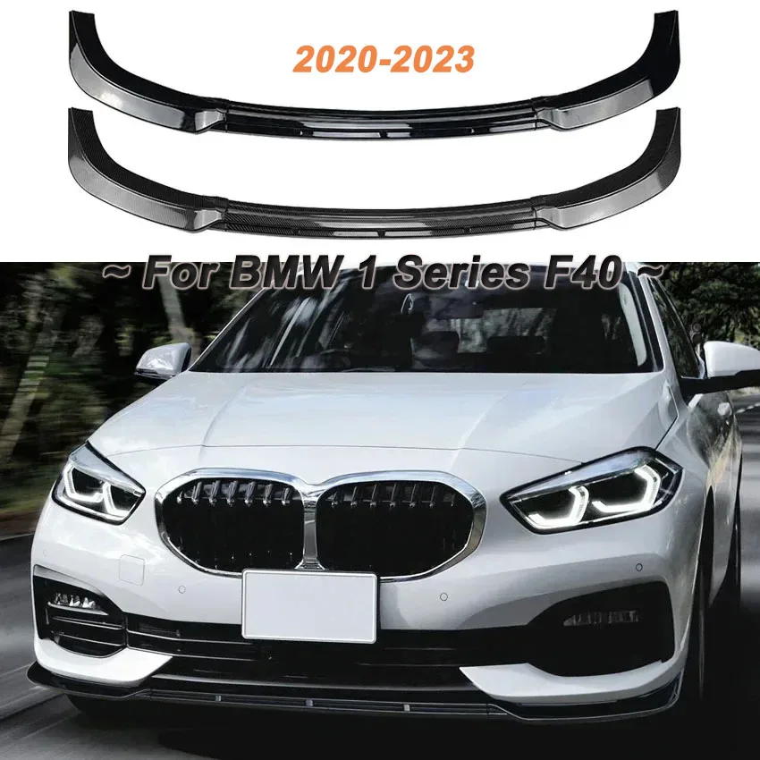 

Для BMW 1 серии F40 116i 116d 118i 118d 120i 120d Standard 2020-2023, передний бампер, спойлер, комплект для губ, корпус из АБС-пластика, черный/карбоновый вид