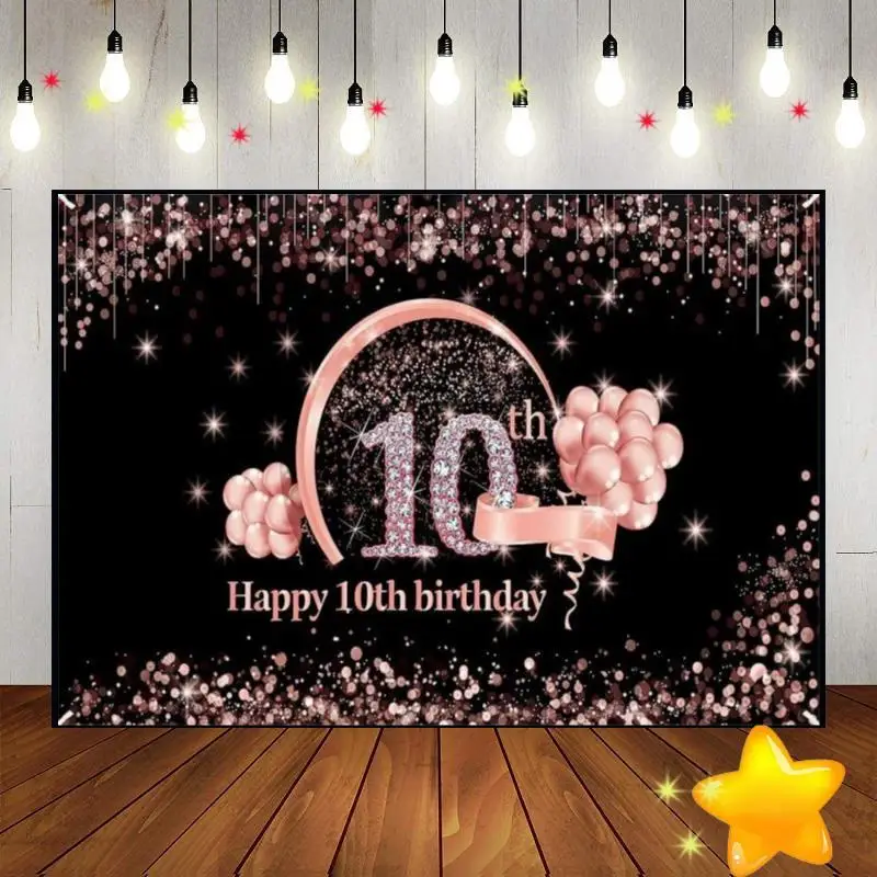 Happy 10Th Birthday Background Boy Hotwheels Game Girl Invito Red Baby Room Decoration Sweet Smash Cake Banner Prince Or