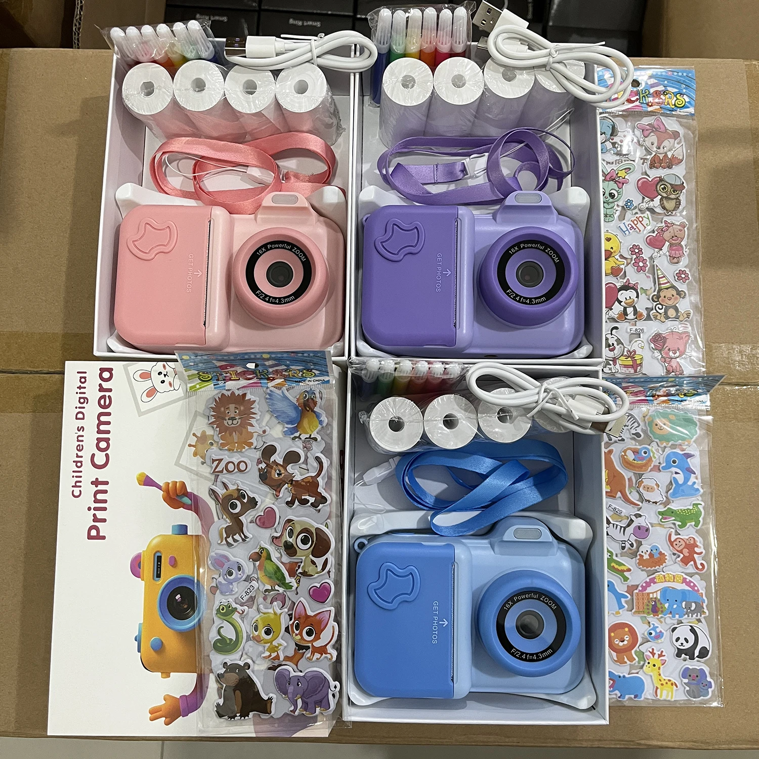 Instant Print Camera For Children Photo Video Camera Toys Thermal Print Camera Digital Camera With Sticker Color Pen 32g Tf Card, Alina Gadgets