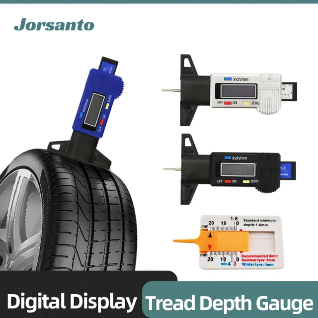 Digital Tread Depth Gauge For Car Tyre Tire Meter Thickness Gauges Automobile Tire Wear Detection Measuring Tools Depth Caliper