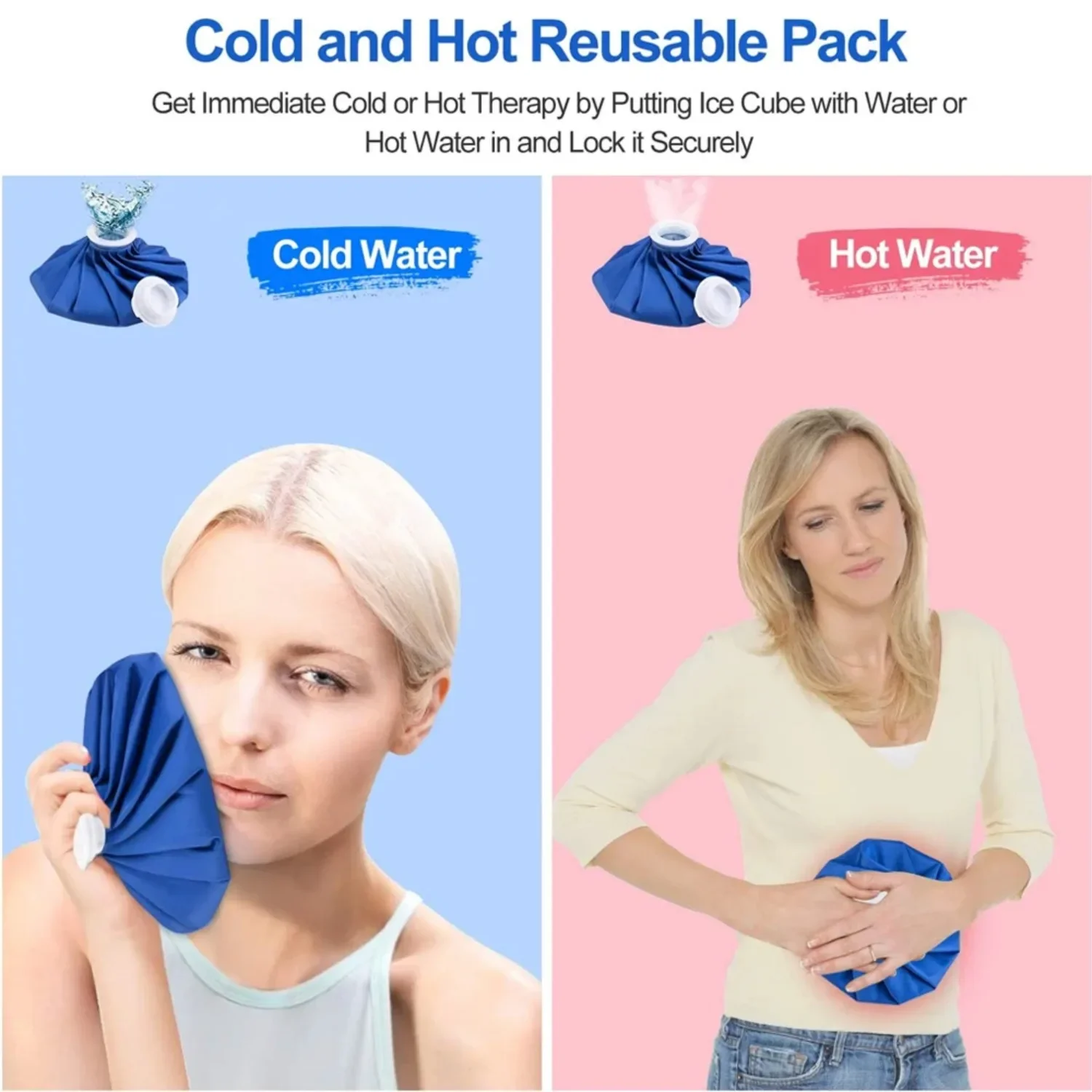 Hot Water Bag For Pain Relief Cold Water For Fever Reusable Ice Bag Pack for Arm Calf Knee Ankle Shoulder Neck Sprained