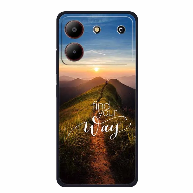 Luxury 6.6 TPU Soft Silicone Back Cover with Floral Cartoon Design