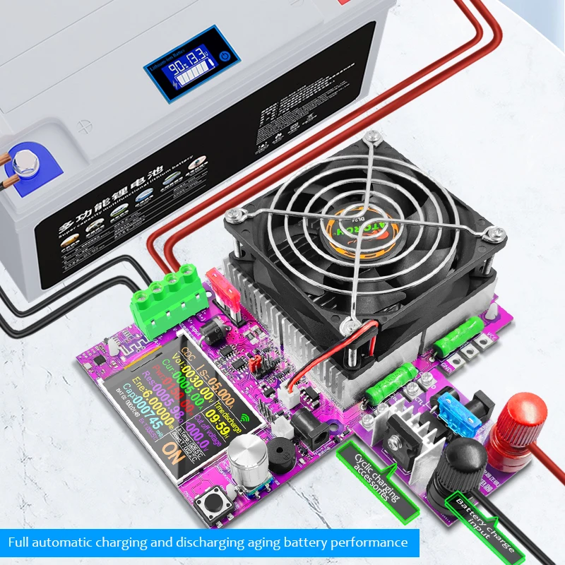 DL24EW 150W Tuya APP WiFi Smart Electronic Load Tester Voltage Current 48V Car Battery Capacity Monitor Tools + Battery Test Box 2