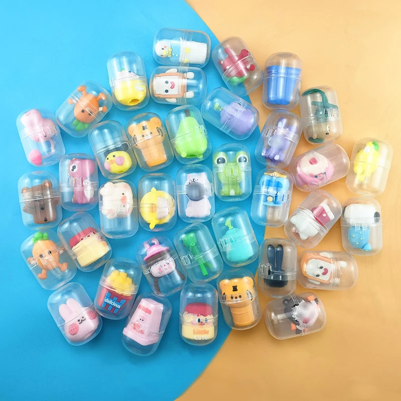 32*45mm Transparent Twisted Egg For Mini Claw Machine Toys Accessories Cartoon Cute Animal Doll Kids Arcade Crane Machine Gifts