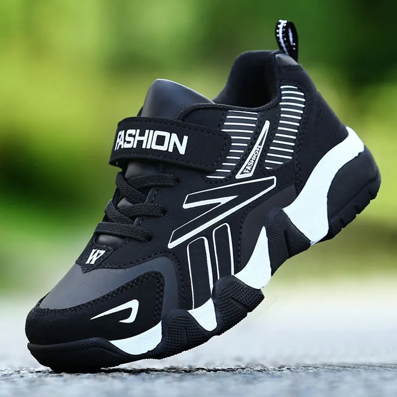 Kids Fashion Sneakers Boys Tennis Shoes Comfortable Leather Running Shoes Lightweight Outdoor Children’s Sports Walking Shoes Best Sellers In Shoes
